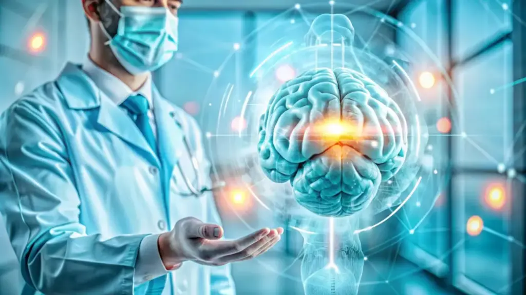 A close-up view of a human head, with a detailed rendering of the brain and surrounding structures. The focus is on the region of the brain where a tumor is present, showcasing the distinctive pattern of inflammation and abnormal blood vessels associated with a brain tumor headache. The image should convey a sense of tension and discomfort, with the headache being the central feature. The lighting should be natural, with subtle shadows and highlights that accentuate the anatomical details. The overall mood should be serious and informative, conveying the gravity of the medical condition. A close-up view of a human head, with a detailed rendering of the brain and surrounding structures. The focus is on the region of the brain where a tumor is present, showcasing the distinctive pattern of inflammation and abnormal blood vessels associated with a brain tumor headache. The image should convey a sense of tension and discomfort, with the headache being the central feature. The lighting should be natural, with subtle shadows and highlights that accentuate the anatomical details. The overall mood should be serious and informative, conveying the gravity of the medical condition.