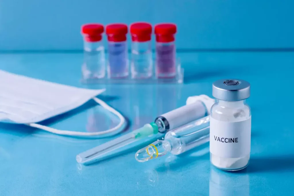 A close-up view of a syringe filled with a the BCG (Bacillus Calmette-Guérin) immunotherapy solution. The syringe is set against a blurred background of medical equipment, suggesting a clinical setting. The lighting is soft and diffused, creating a sense of professionalism and care. The composition emphasizes the syringe as the central focus, conveying the importance of BCG as a leading immunotherapy option for bladder cancer treatment. A close-up view of a syringe filled with a the BCG (Bacillus Calmette-Guérin) immunotherapy solution. The syringe is set against a blurred background of medical equipment, suggesting a clinical setting. The lighting is soft and diffused, creating a sense of professionalism and care. The composition emphasizes the syringe as the central focus, conveying the importance of BCG as a leading immunotherapy option for bladder cancer treatment.