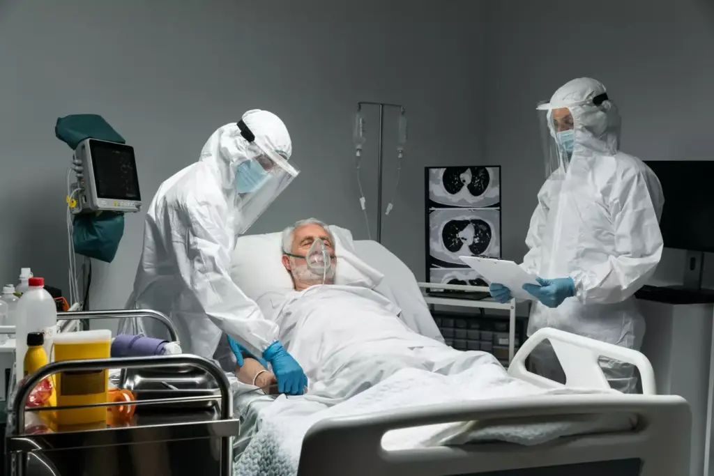 A dimly lit hospital room, the air heavy with the scent of antiseptic. In the foreground, a frail figure lies motionless, tubes and wires snaking from their body, a testament to the relentless march of glioblastoma. The middle ground reveals a worried family gathered, their expressions etched with helplessness and sorrow. The background is a blur of muted colors, suggesting the world outside has faded, leaving only this moment of profound transition. The lighting is somber, casting shadows that accentuate the gravity of the situation, while the camera angle conveys a sense of intimacy and vulnerability. This is the progression toward the end-stage of glioblastoma, a harrowing journey captured in a single, evocative image. A dimly lit hospital room, the air heavy with the scent of antiseptic. In the foreground, a frail figure lies motionless, tubes and wires snaking from their body, a testament to the relentless march of glioblastoma. The middle ground reveals a worried family gathered, their expressions etched with helplessness and sorrow. The background is a blur of muted colors, suggesting the world outside has faded, leaving only this moment of profound transition. The lighting is somber, casting shadows that accentuate the gravity of the situation, while the camera angle conveys a sense of intimacy and vulnerability. This is the progression toward the end-stage of glioblastoma, a harrowing journey captured in a single, evocative image.