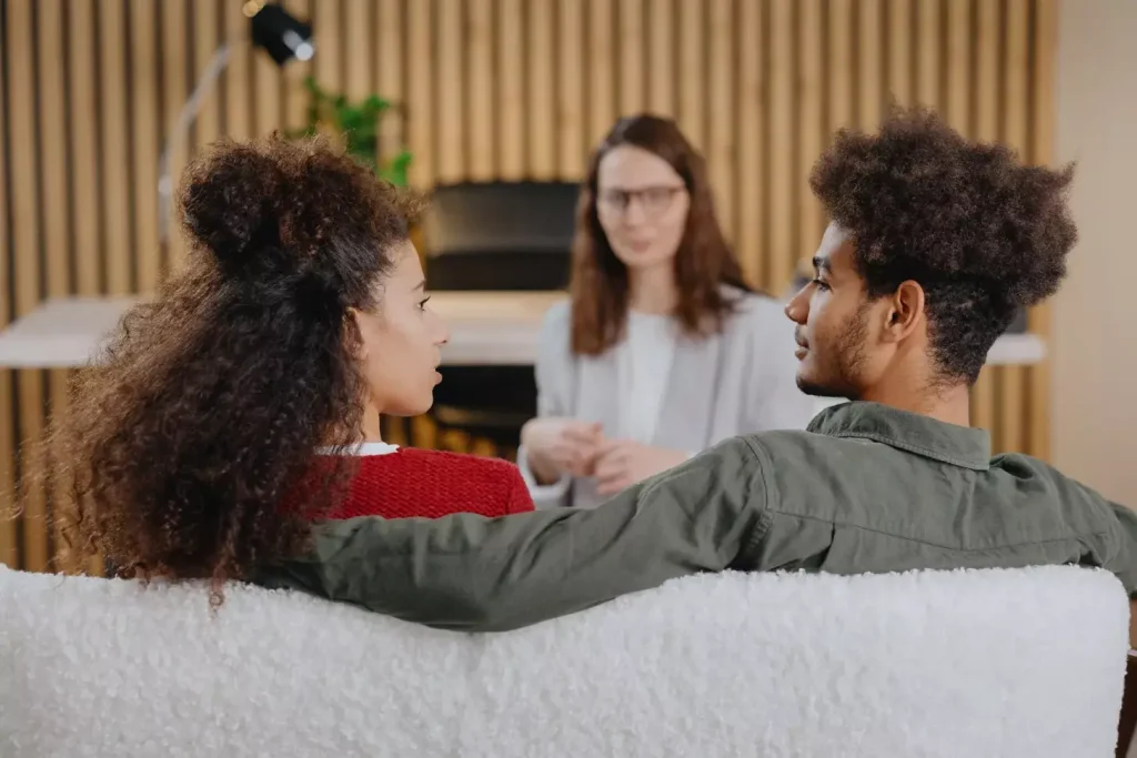 Couple in a therapy session 