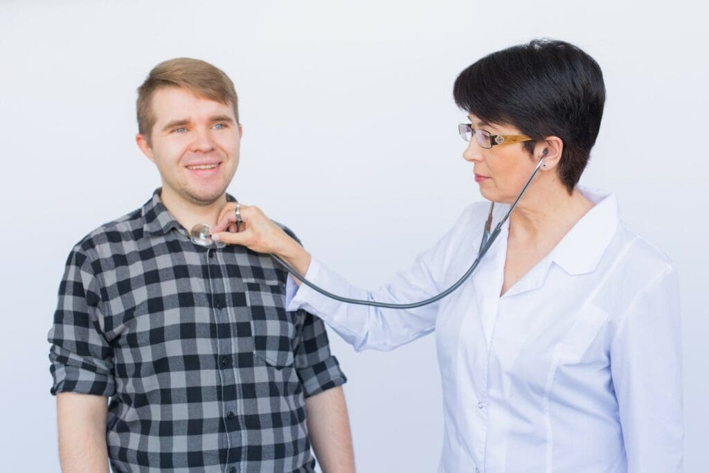 doctor examining patient doctor examining patient